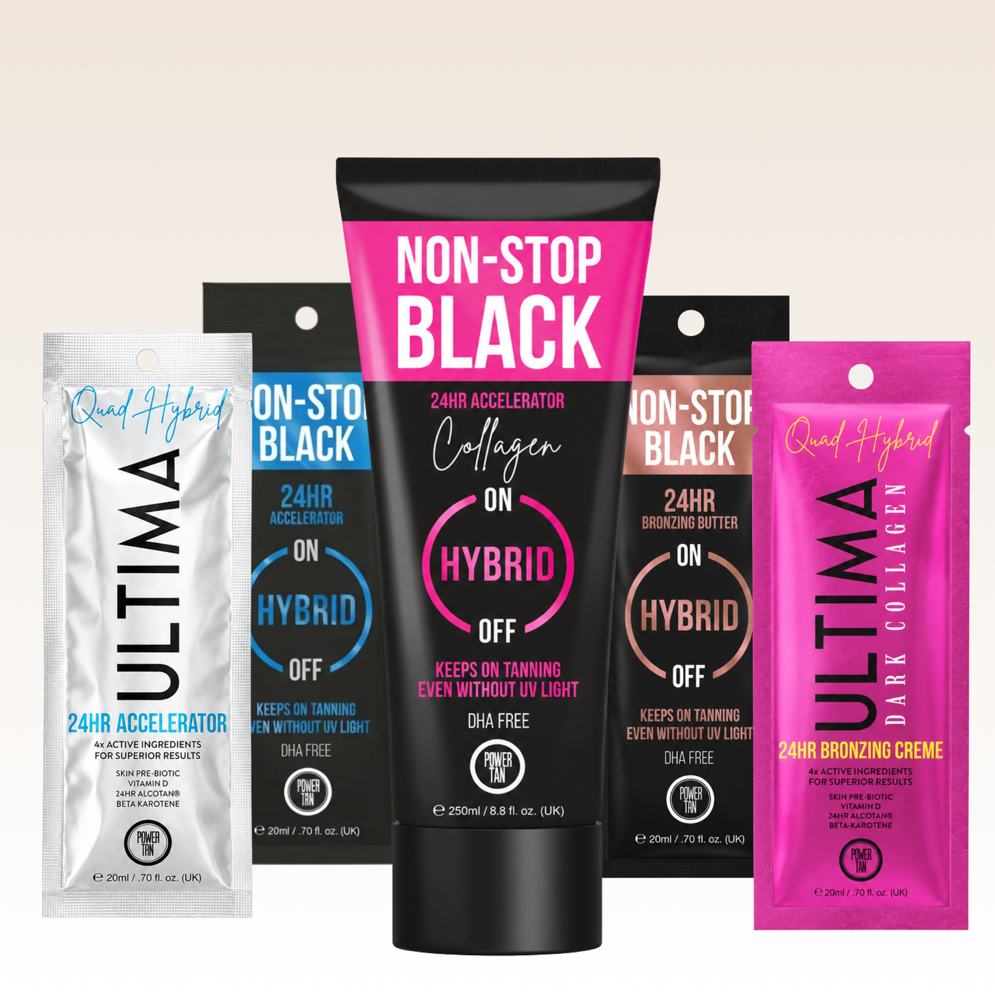 Lumova Tanning Starter Edit – Non-Stop Black Collagen + 4 Power Tan Sachets